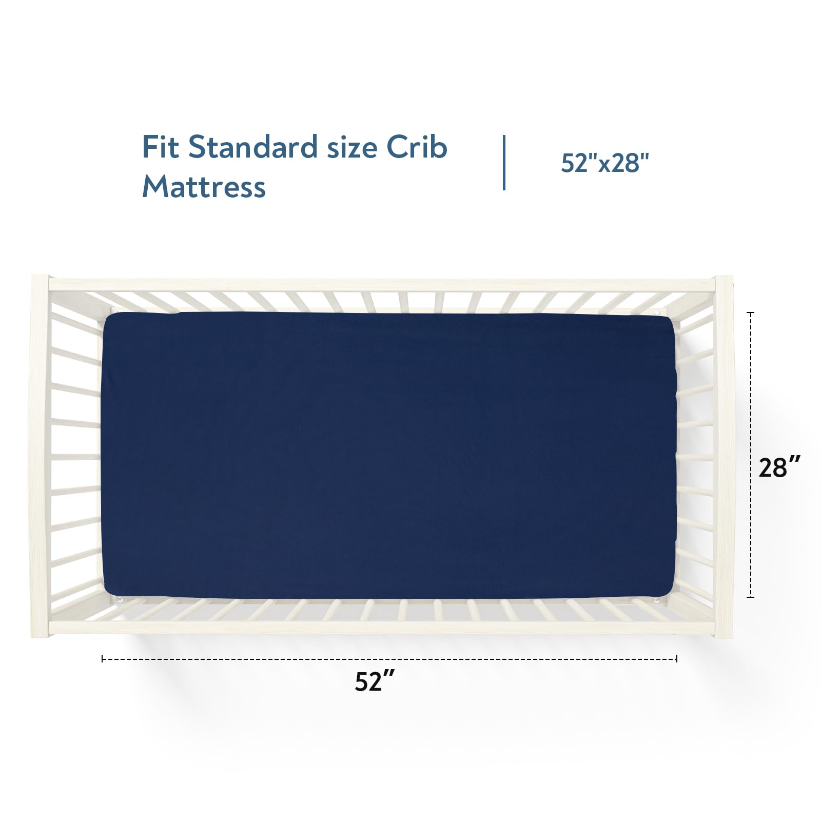 Neutral grey and navy colorway to suit any nursery