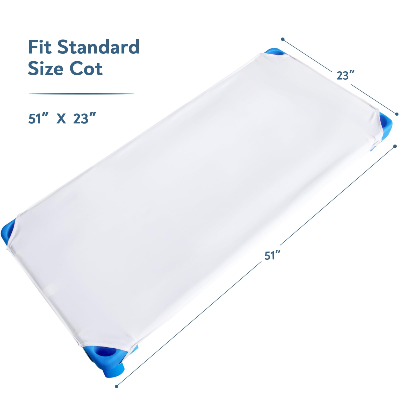 Magik & Kover sheet on mattress demonstrates secure four corner elastics