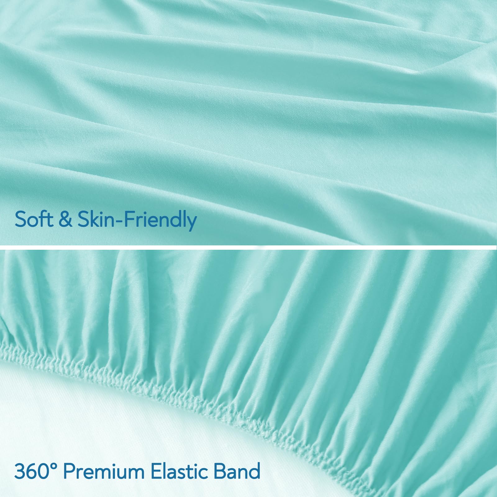 Magik & Kover two-pack fitted sheets provide quick changes and secure 360-degree coverage.