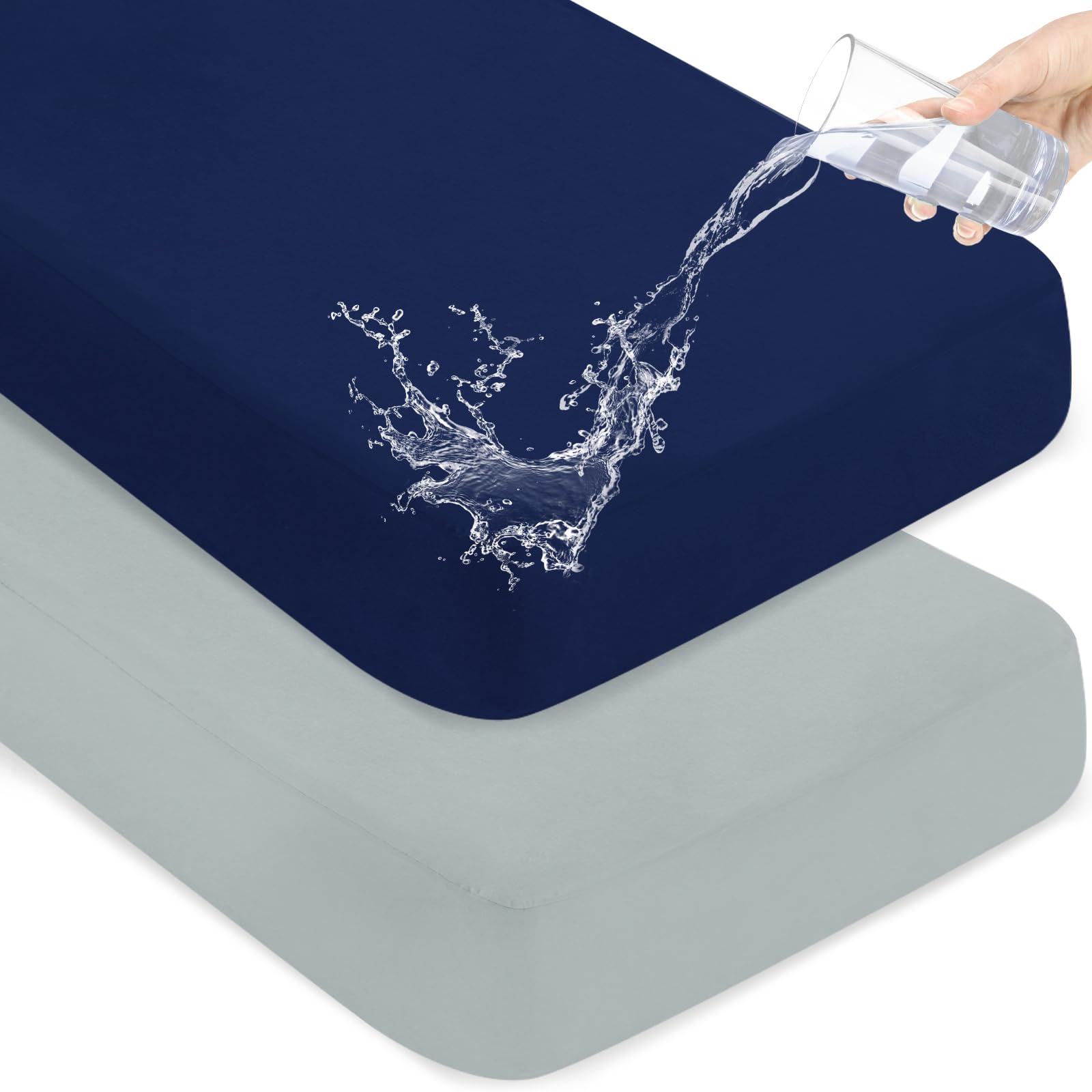Magik & Kover waterproof crib sheets fitted on a standard crib