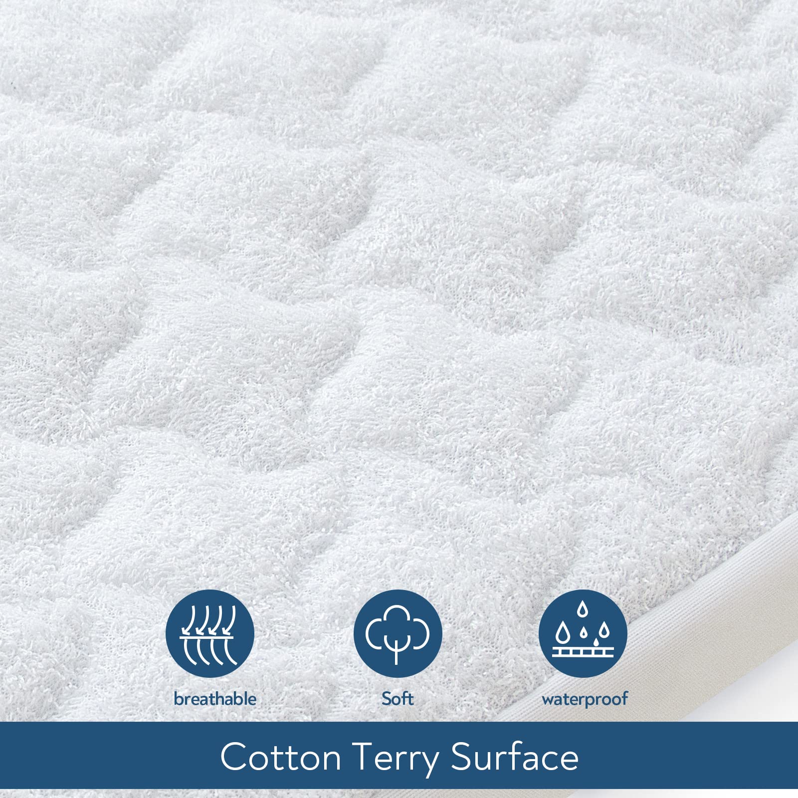 Magik & Kover waterproof membrane protects baby from spills and accidents.