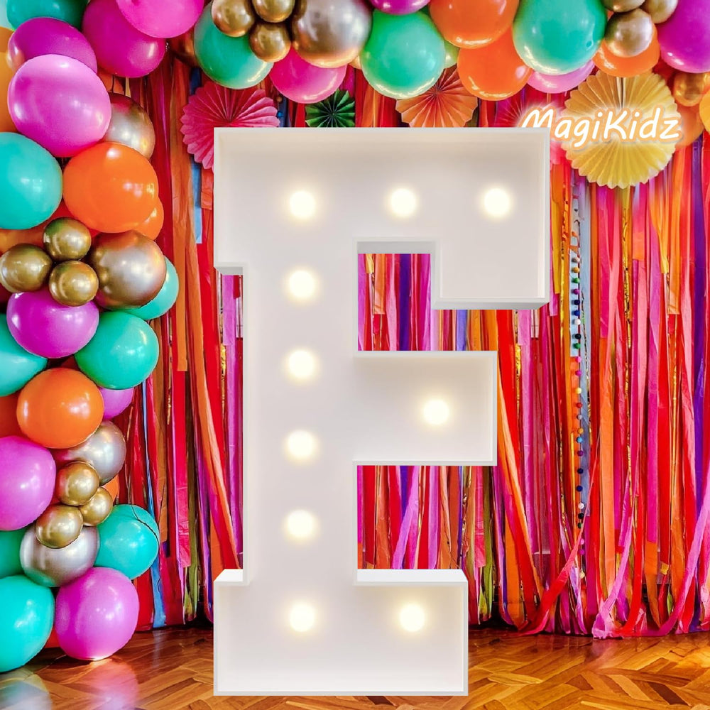 Magikidz 3ft marquee letter front view glowing for room decor