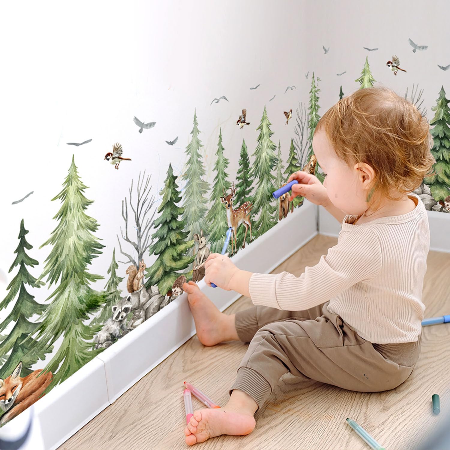 Magimural baby room wall art decor inspires gentle play and imagination