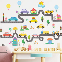 MagiMural baby room decor stickers create a friendly, colorful backdrop that's easy to apply.
