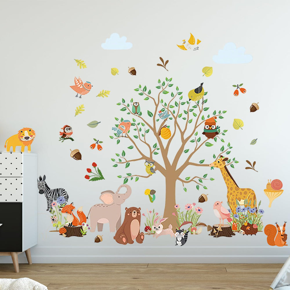 MagiMural owl wall sticker; adds whimsy while easy to reposition.
