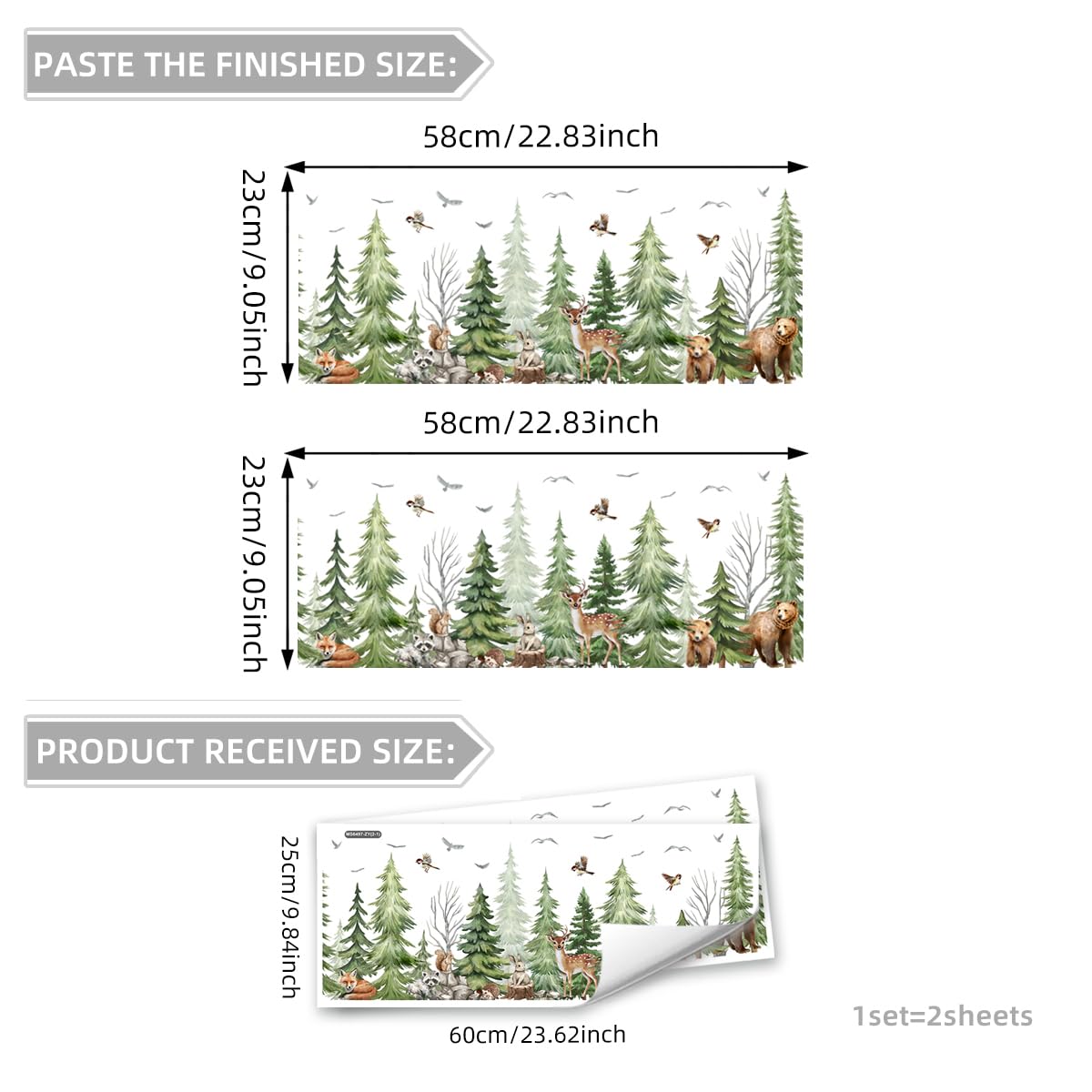 Magimural nursery decor woodland scene adds cozy charm to walls