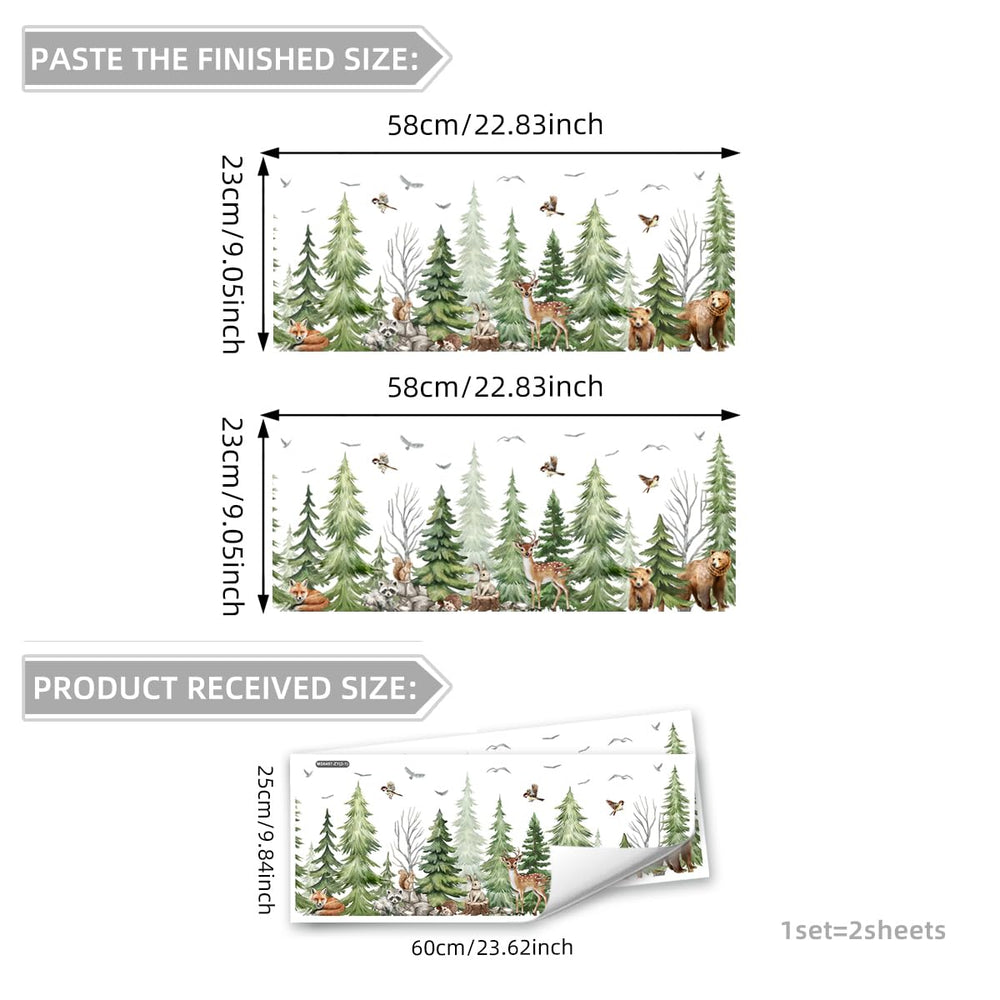 Magimural nursery decor woodland scene adds cozy charm to walls