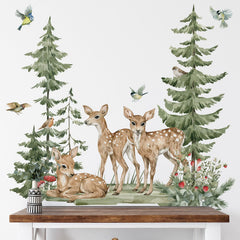 MagiMural woodland deer wall sticker for a cozy nursery decor