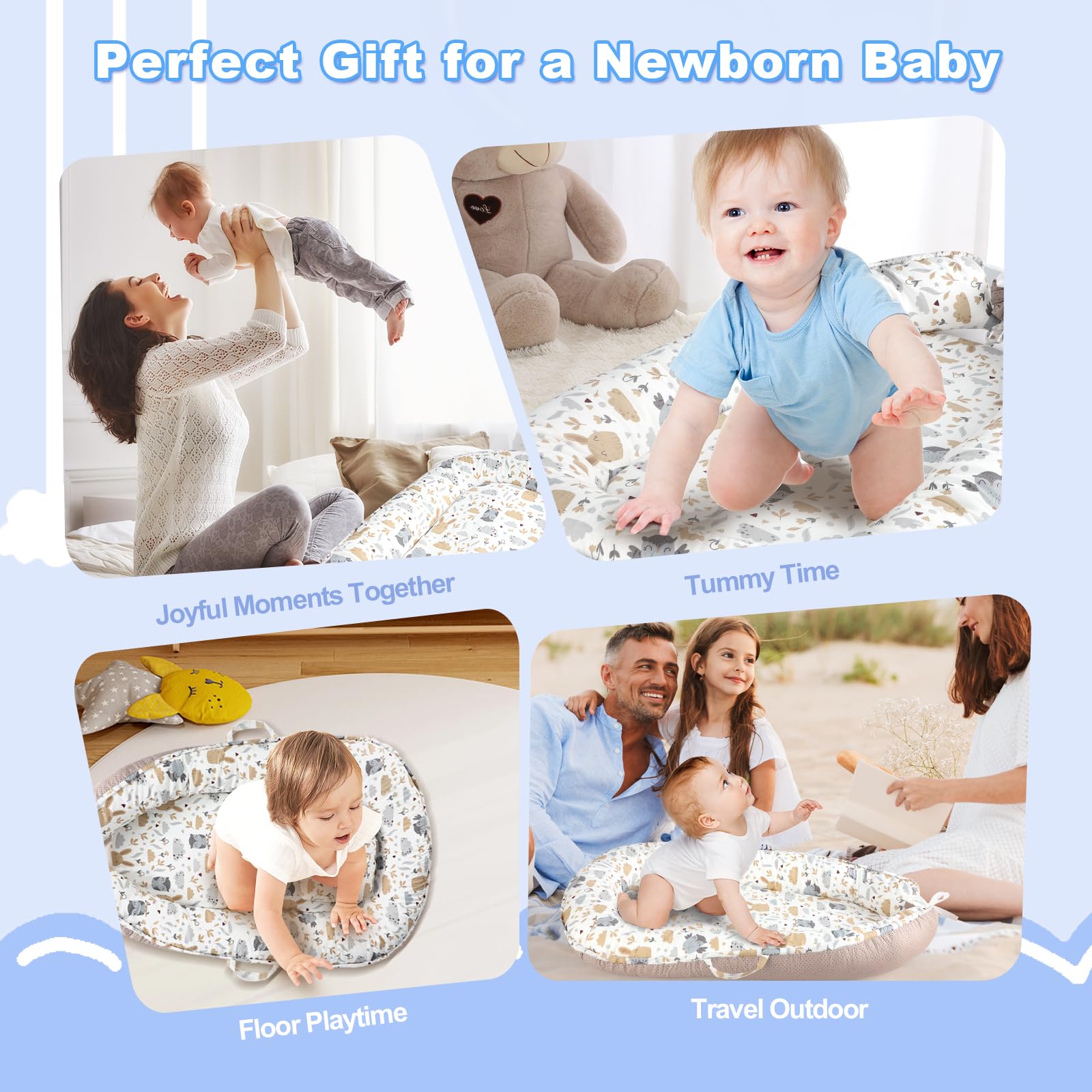 MAGINP baby station combines floor time to diaper duty at home or away.