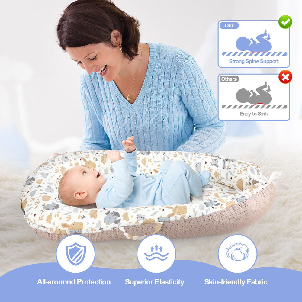 MAGINP waterproof mattress layer and machine-washable cover for easy cleanup.