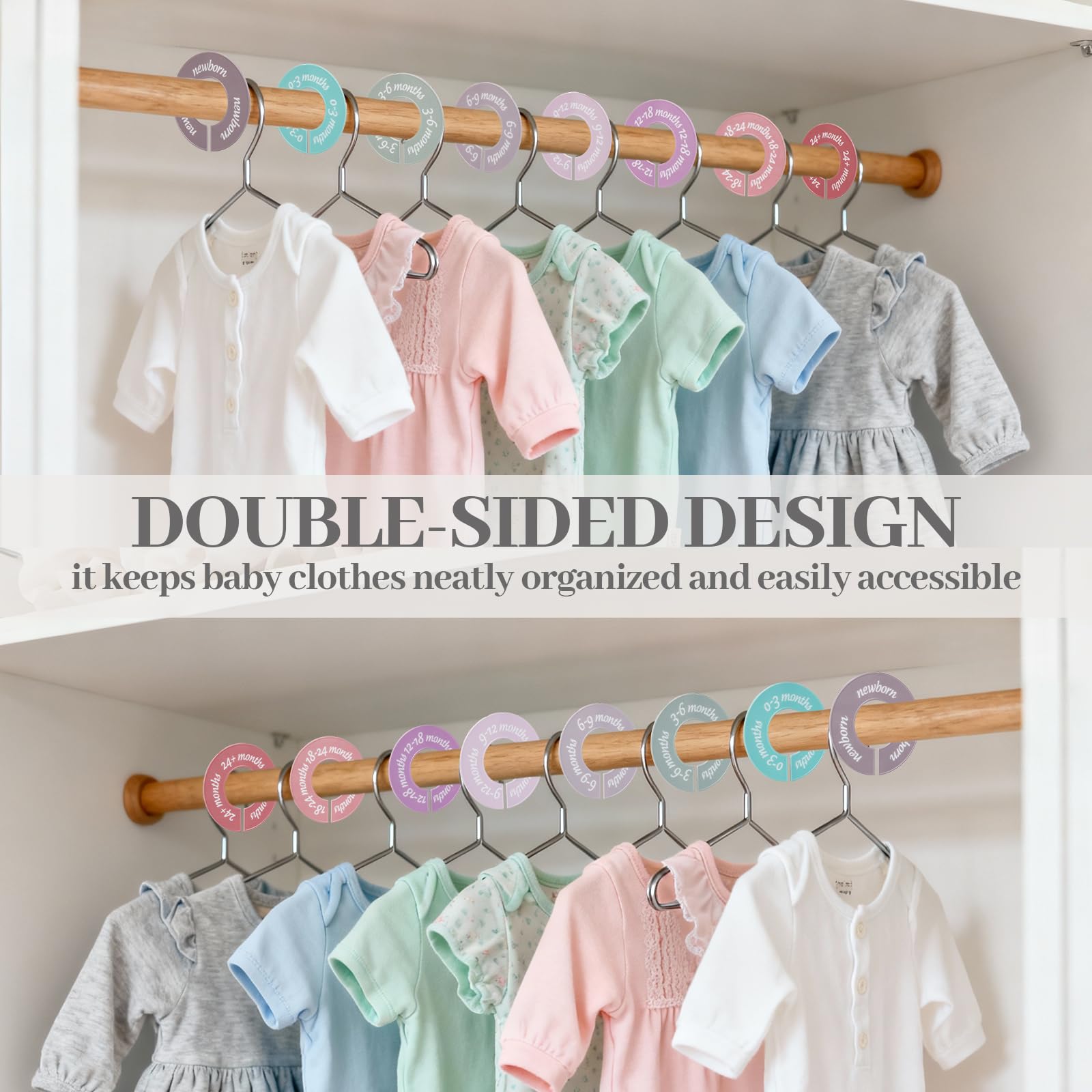 MAGITWAY dividers fit standard closet rods for easy, tool-free setup.