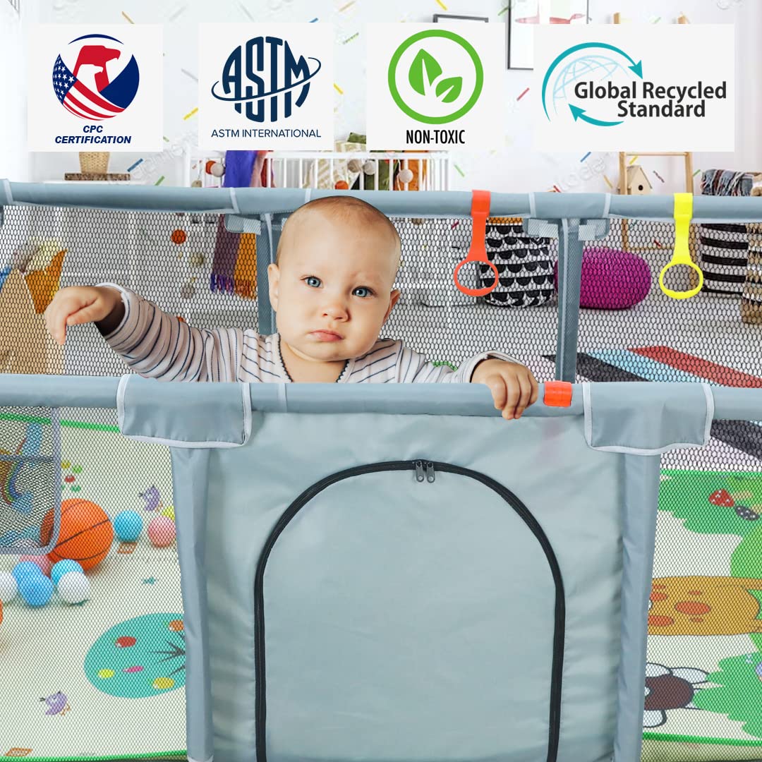 Magnelogy playpen walls are waterproof and easy to wipe clean after playtime.