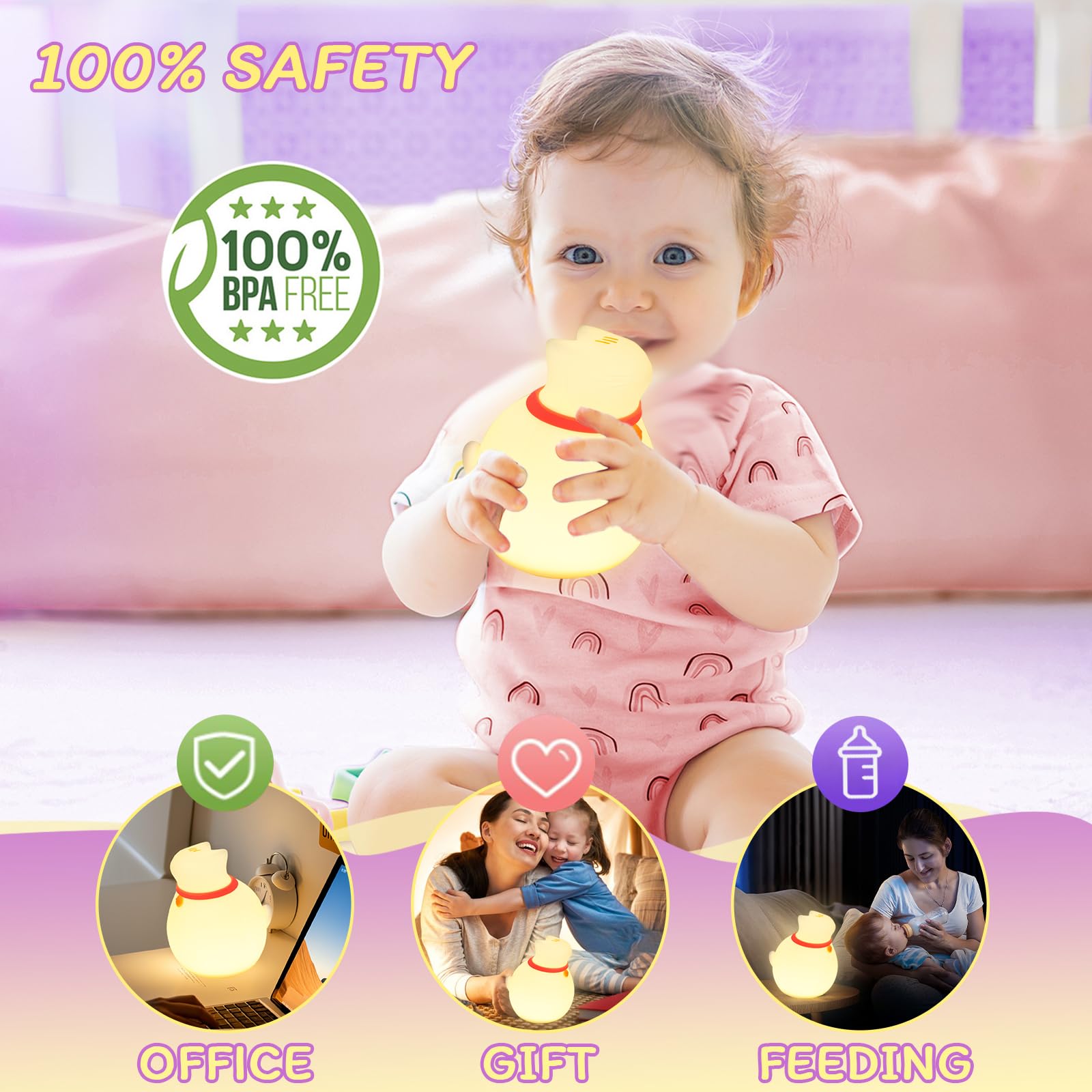 MAGOHMT Cat Night Light is compact and fits easily in backpacks for travel.