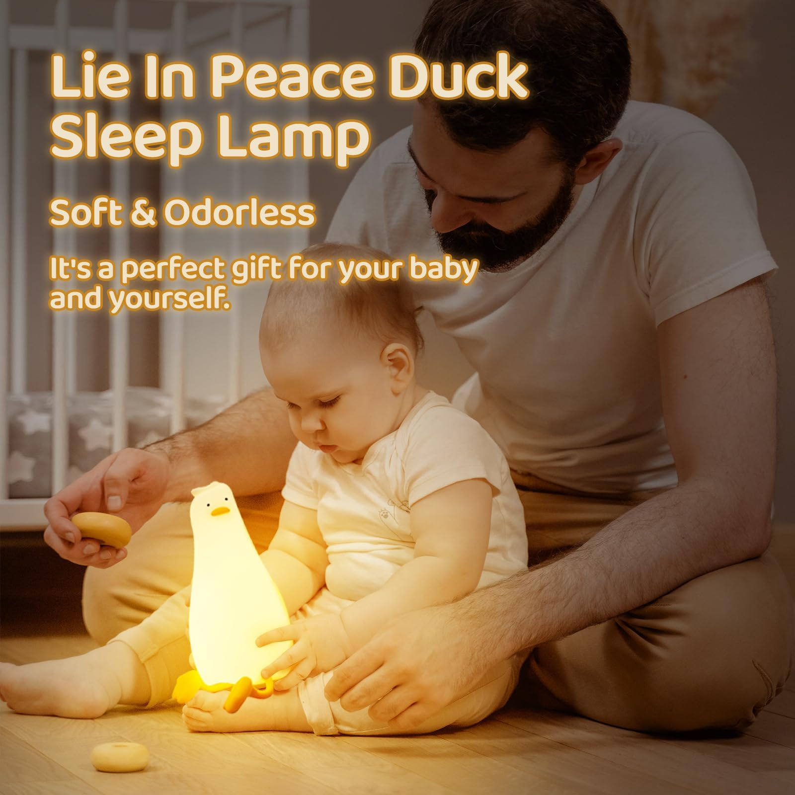 MAGOHMT duck lamp with 1200 mAh battery runs up to 14 hours on a charge.