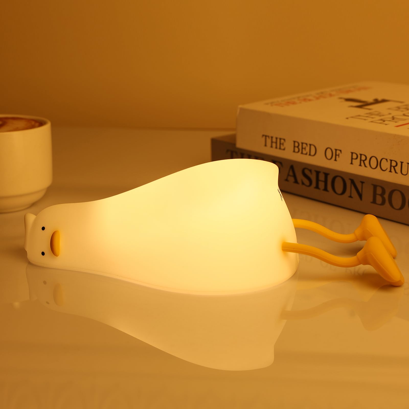 MAGOHMT existential crisis duck lamp with 3-level brightness for cozy nursery lighting.