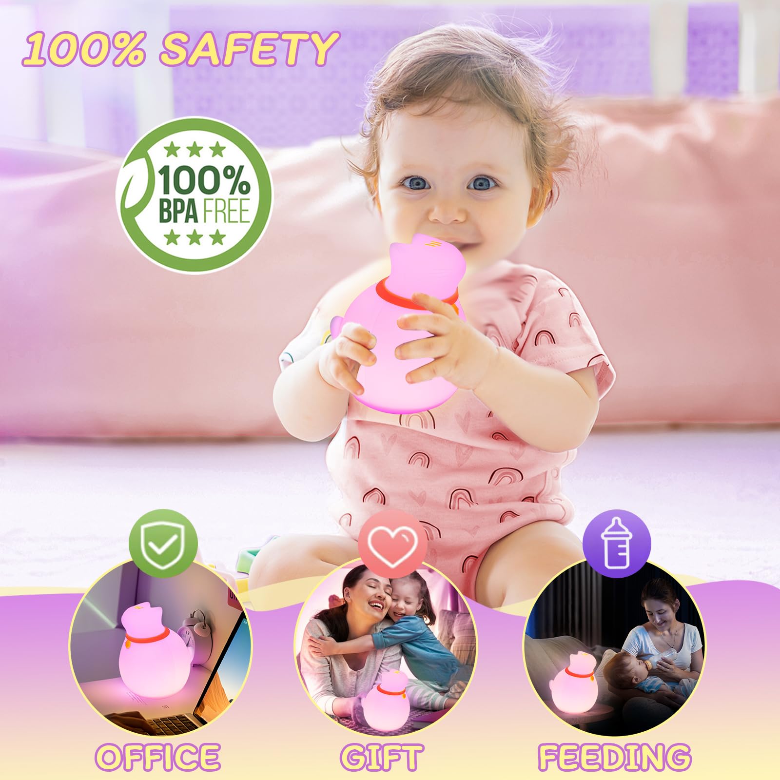 MAGOHMT portable silicone night light easy to carry on trips