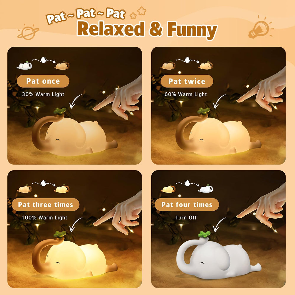 MAGOHMT portable elephant night light suitable for travel and dorms