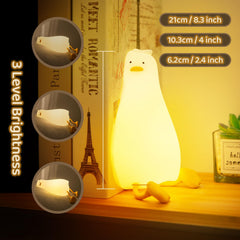 MAGOHMT soft BPA-free silicone duck glows warmly, ideal for breastfeeding and late-night feeds.