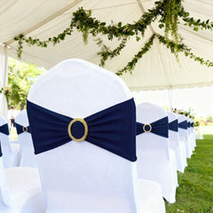 MAGTOWNE navy blue sash buckles securely to chair back for stability.