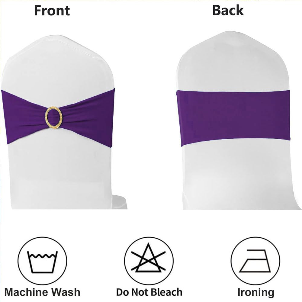 Purple MAGTOWNE sash with finished edges adds polished style