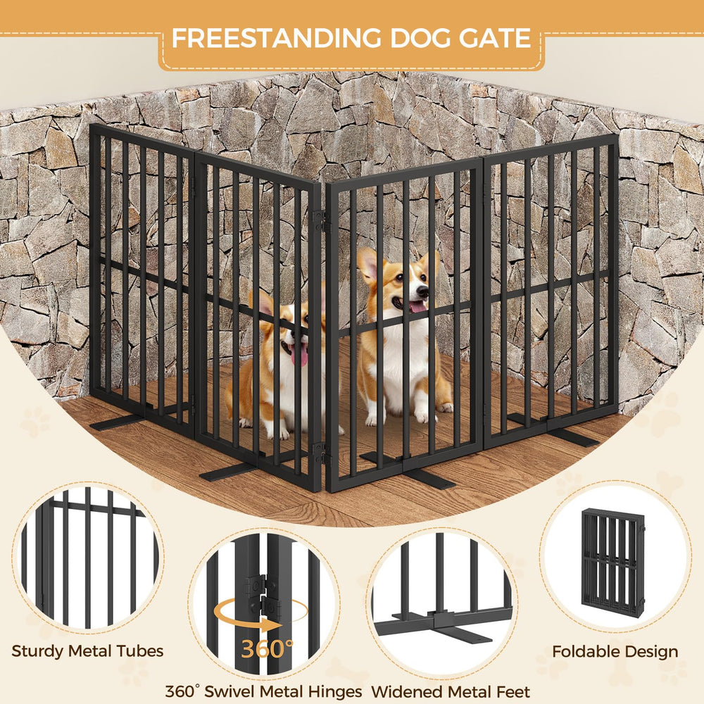 Mahancris dog gate fully assembled right out of the box for quick use.