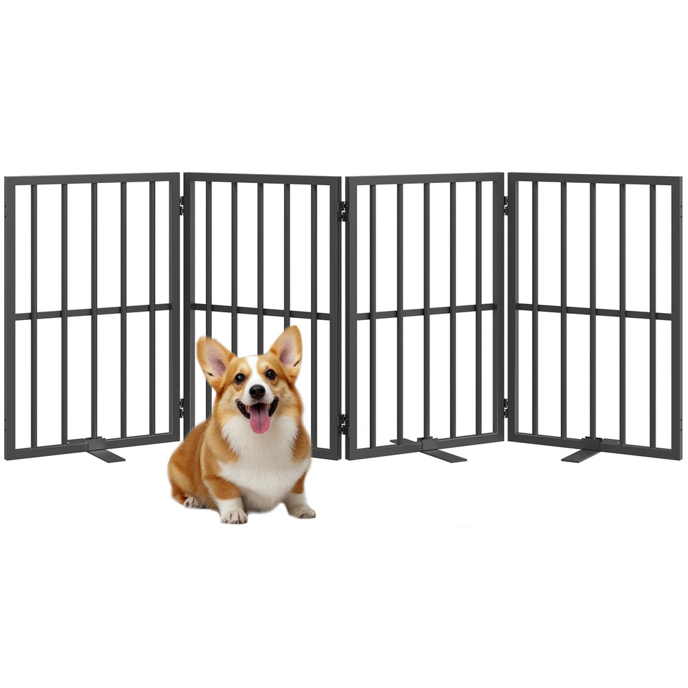 Mahancris dog gate wide coverage protects pets across hallways and entry points.