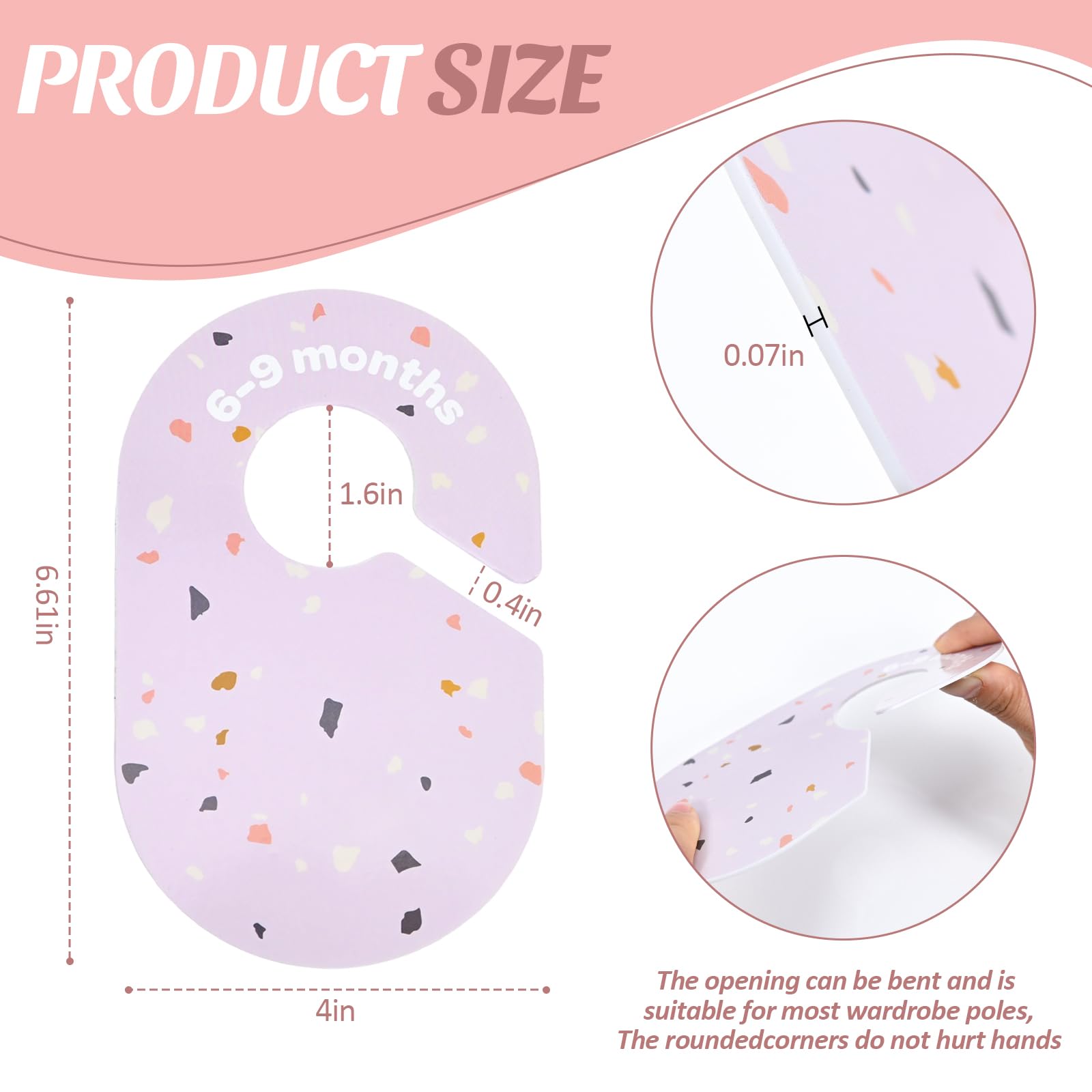 MAIDIWUDI 8Pack 0-3 month divider shows neatly labeled section for easy access.