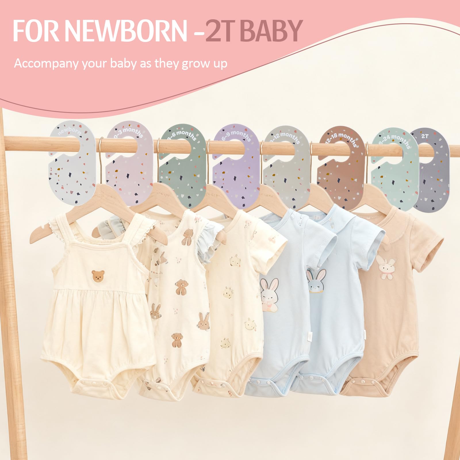 MAIDIWUDI 8Pack 18-24 month divider helps maintain tidy space through growth.