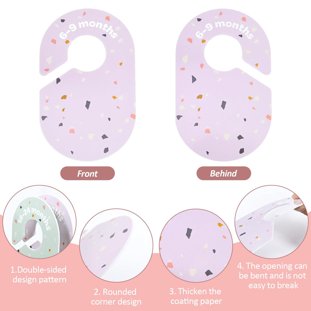MAIDIWUDI 8Pack 3-6 month divider visible on rod supports quick outfit selection.