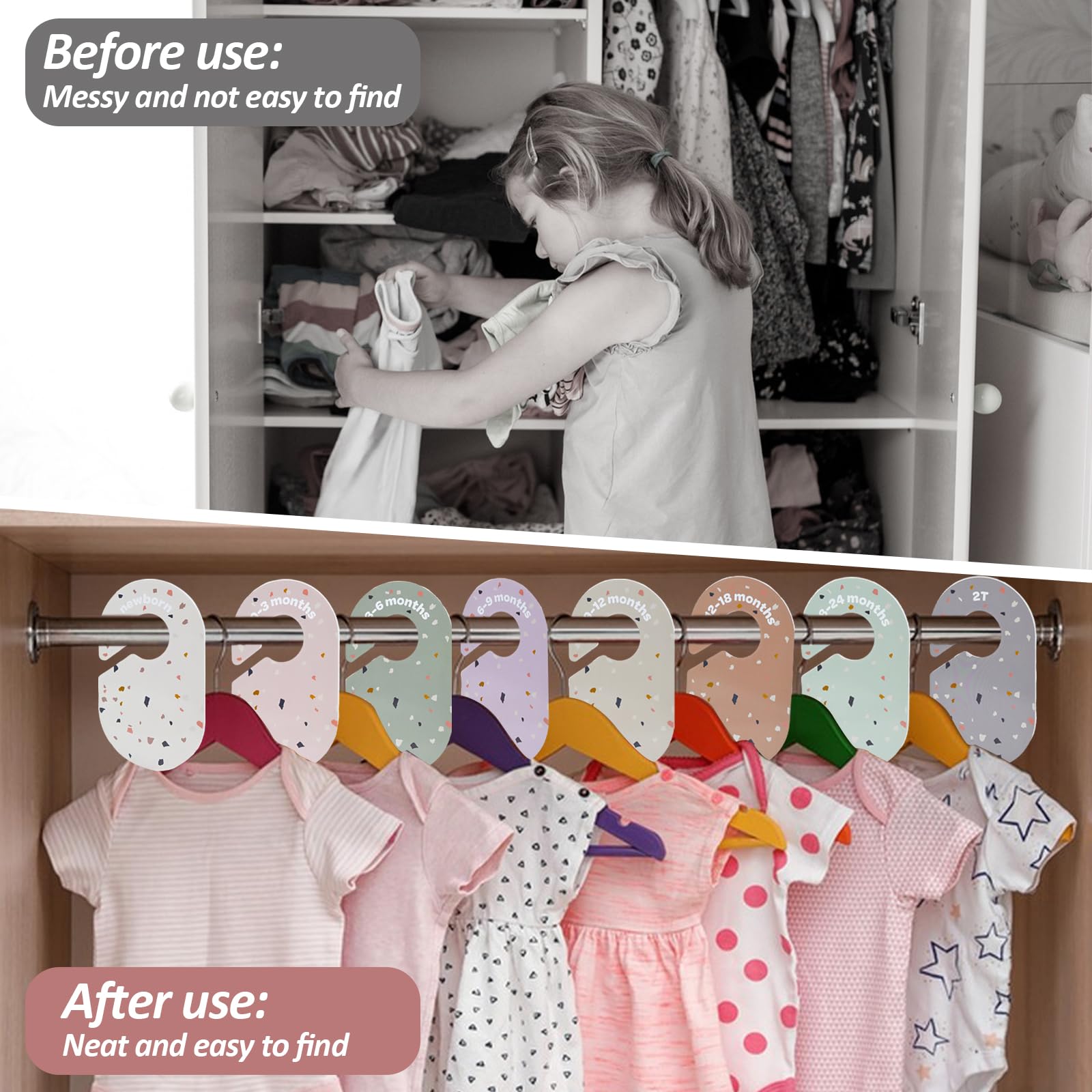 MAIDIWUDI 8Pack 9-12 month divider promotes organized morning routines.