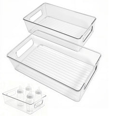 MAIDIWUDI clear baby bottle organizer 2pack keeps cabinet clutter low and bottles within reach.