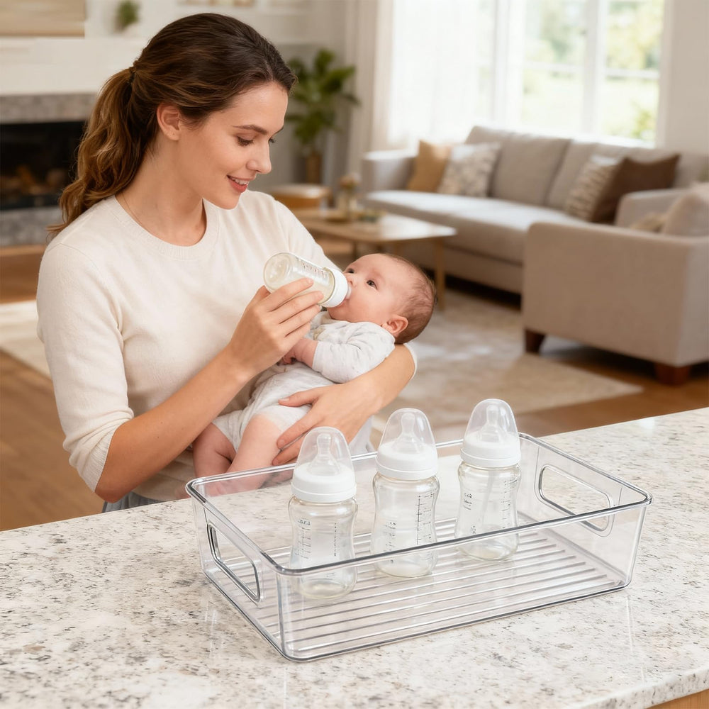 MAIDIWUDI multi-use-storage helps create dedicated baby zones on shelves.