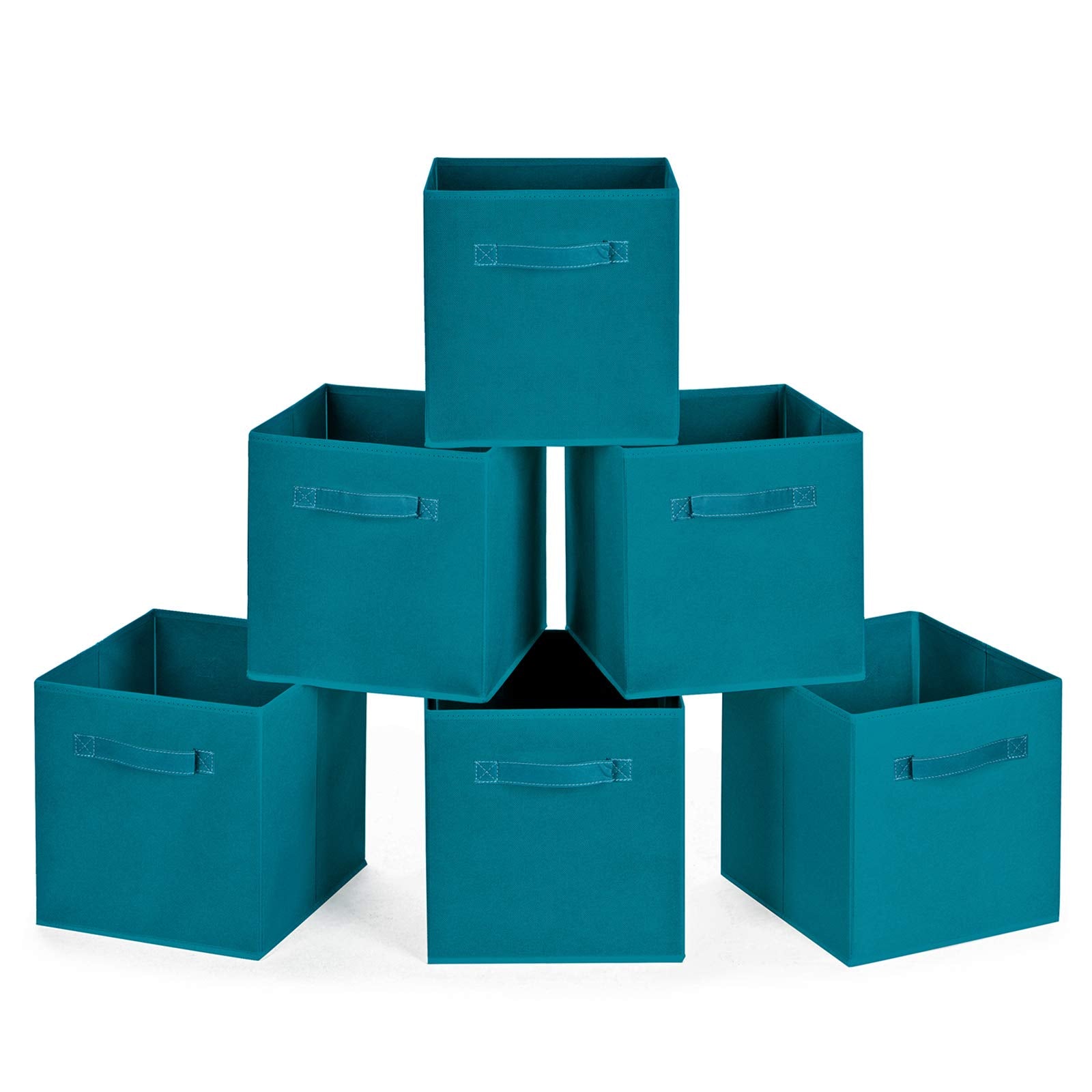 MaidMAX cloth storage bins foldable cubes in teal organize clothing and toys