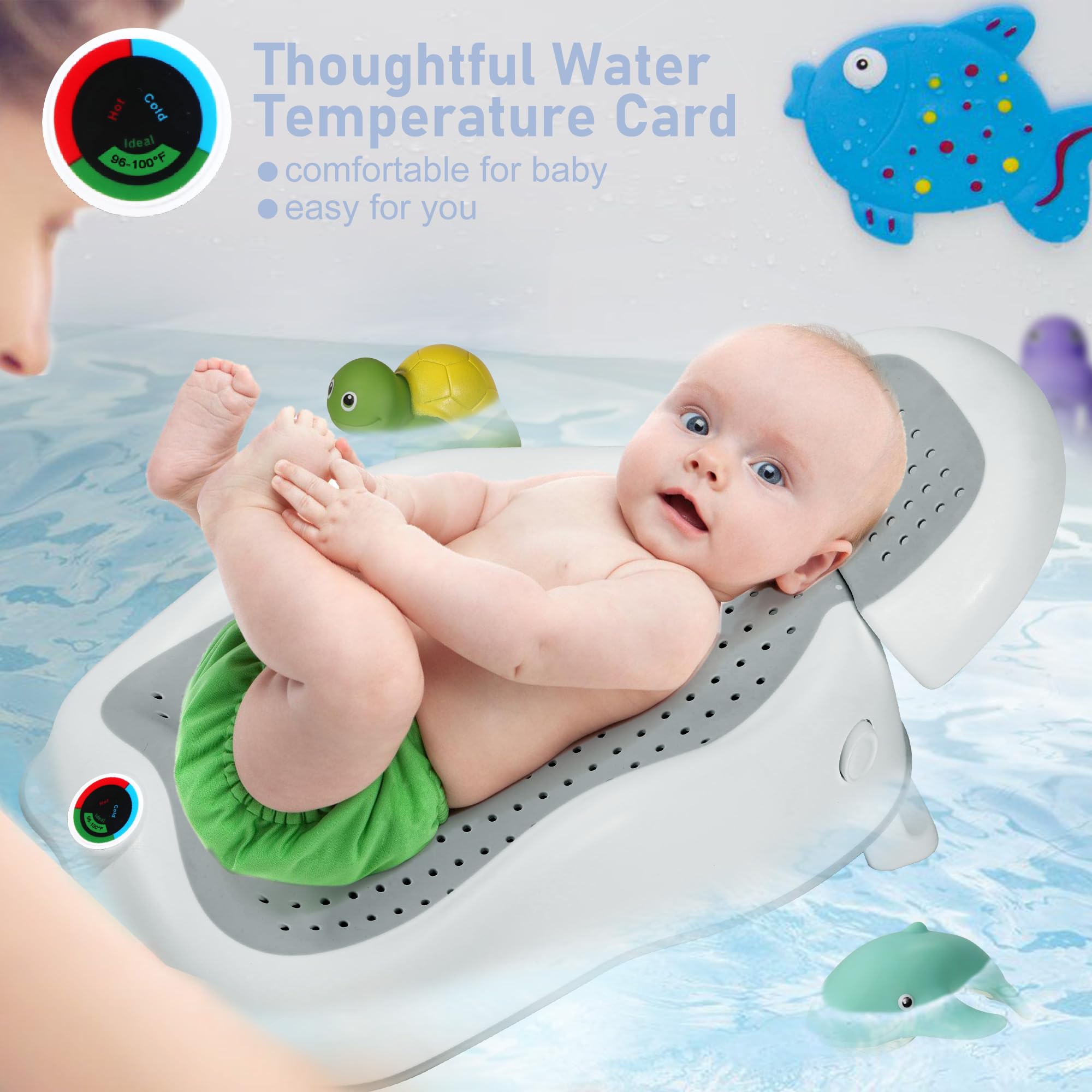 MAIKKB foldable newborn tub fits most sinks and baths for travel-friendly baths