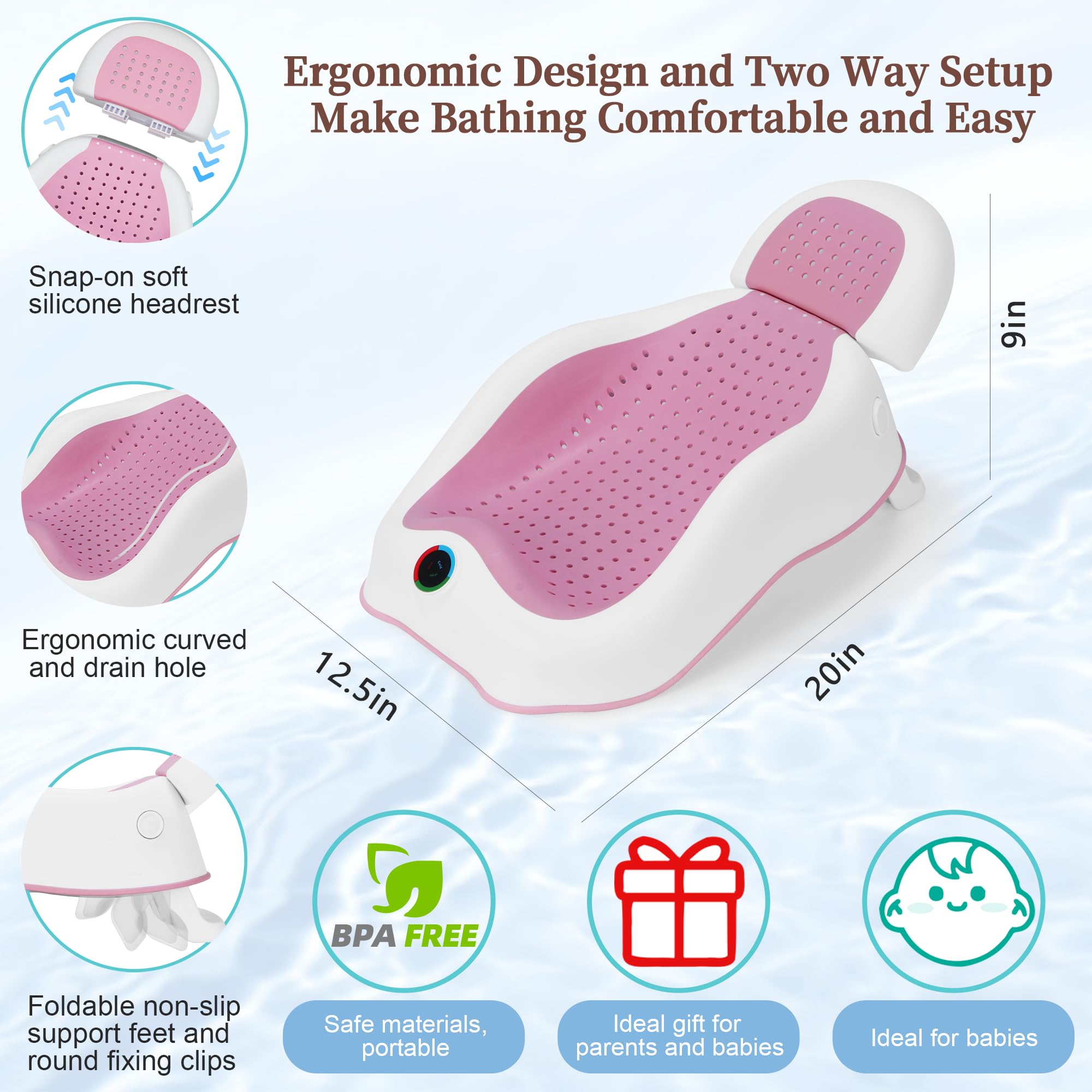 Two-position tilt helps customize angle for baby comfort.