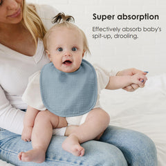 MairMore bibs with adjustable nickel-free snaps grow with baby from newborn to toddler