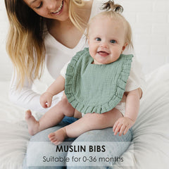 MairMore bandana drool bibs absorbent cotton for soft, mess-free teething sessions.