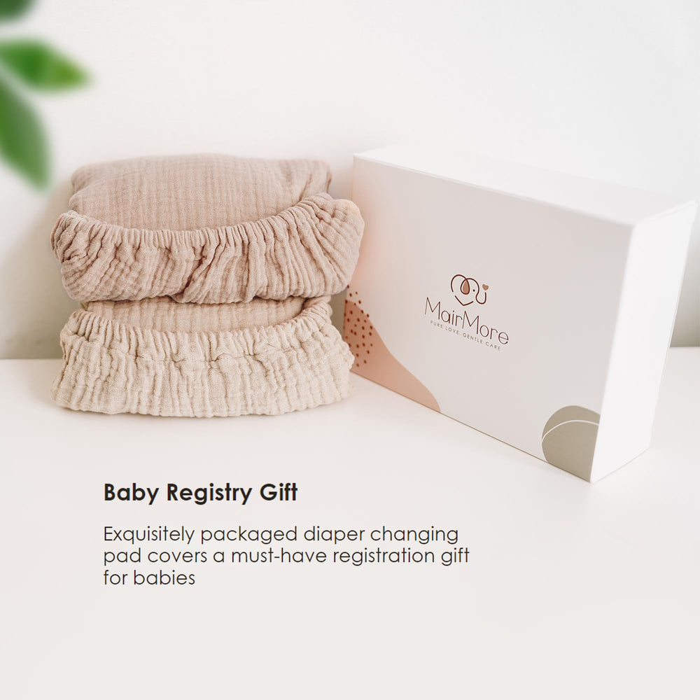 MairMore changing pad cover is machine washable for quick cleanup.