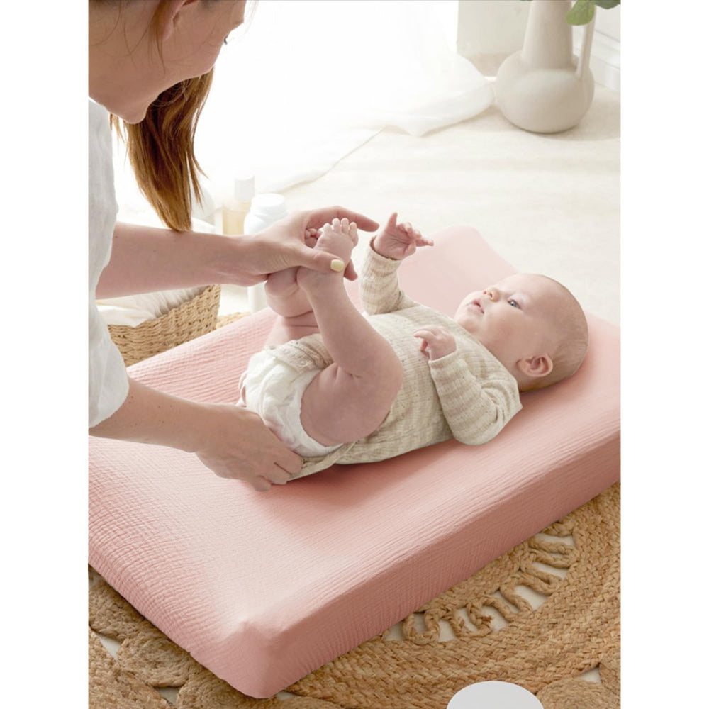 MairMore changing pad cover muslin texture for breathable comfort