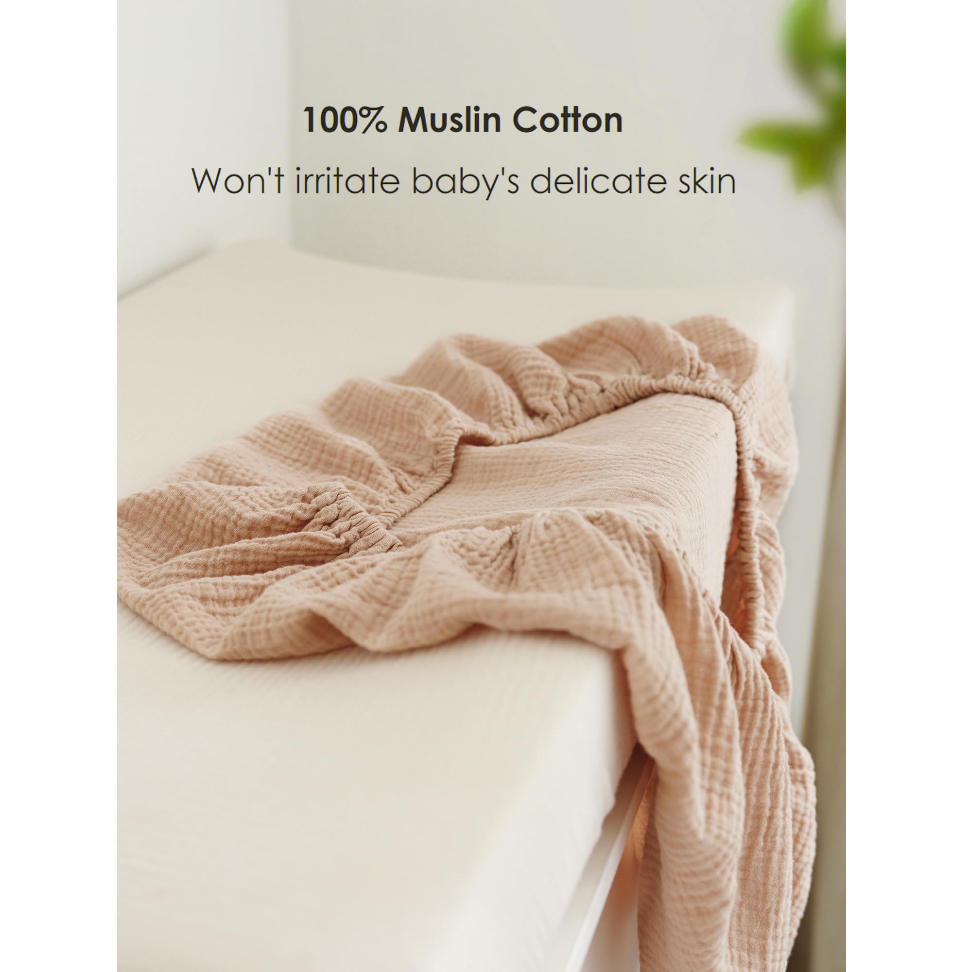 MairMore changing pad cover with stretchy band demonstrates secure, easy fit.