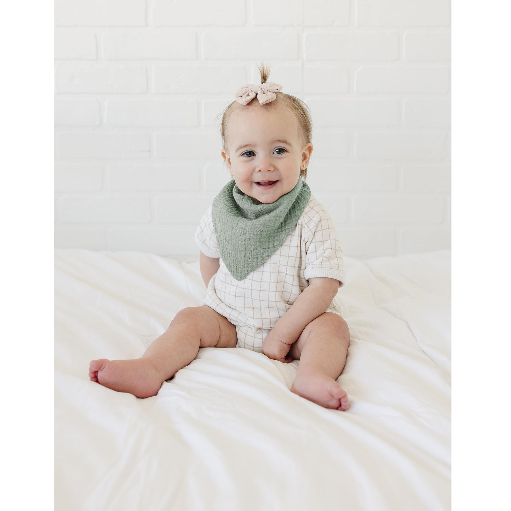 MairMore drool bibs double-layer muslin ideal for burp cloth use.