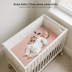 MairMore hourglass-fit bassinet sheet with snug elastic edges