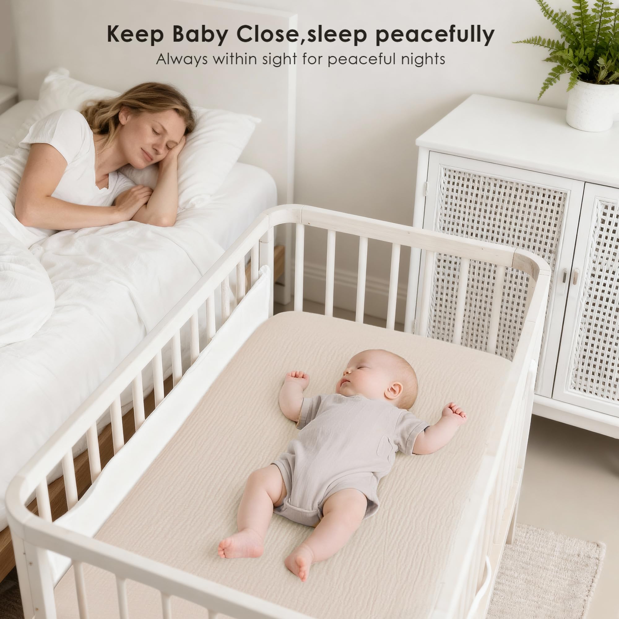 MairMore oval-fit bassinet sheet with secure elastic fit