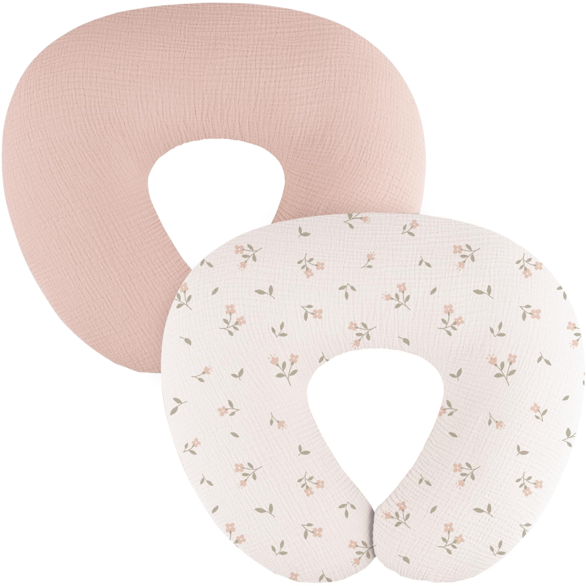 MairMore muslin pillow cover close-up shows ultra-soft fabric for baby's comfort