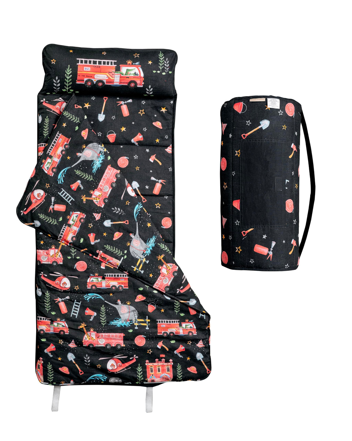 Maison d'Hermine nap mat with fire fighter cover, cozy nap time for kids.