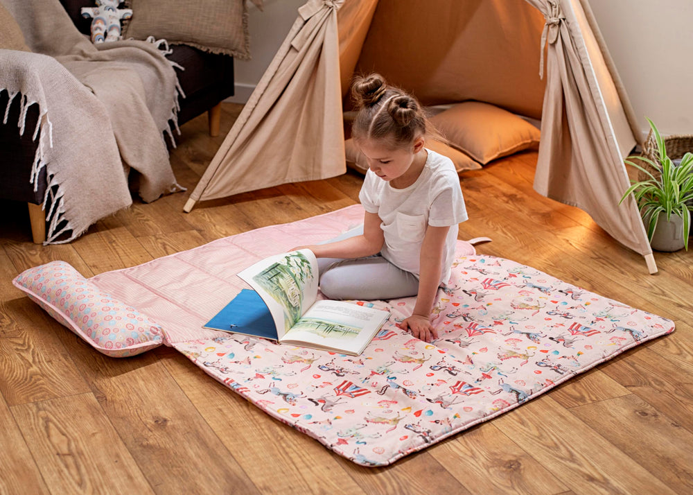 Maison d' Hermine Nap Mat Rolled with straps for easy transport