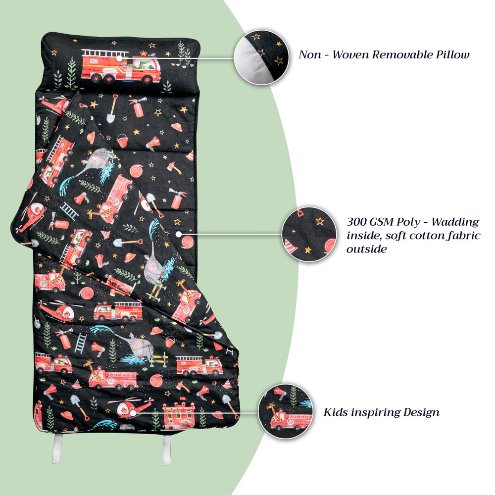 Maison d'Hermine nap mat Velcro roll keeps it compact.