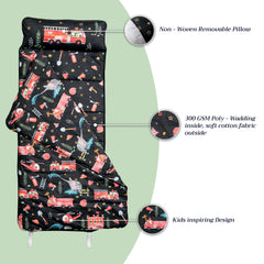 Maison d'Hermine nap mat Velcro roll keeps it compact.