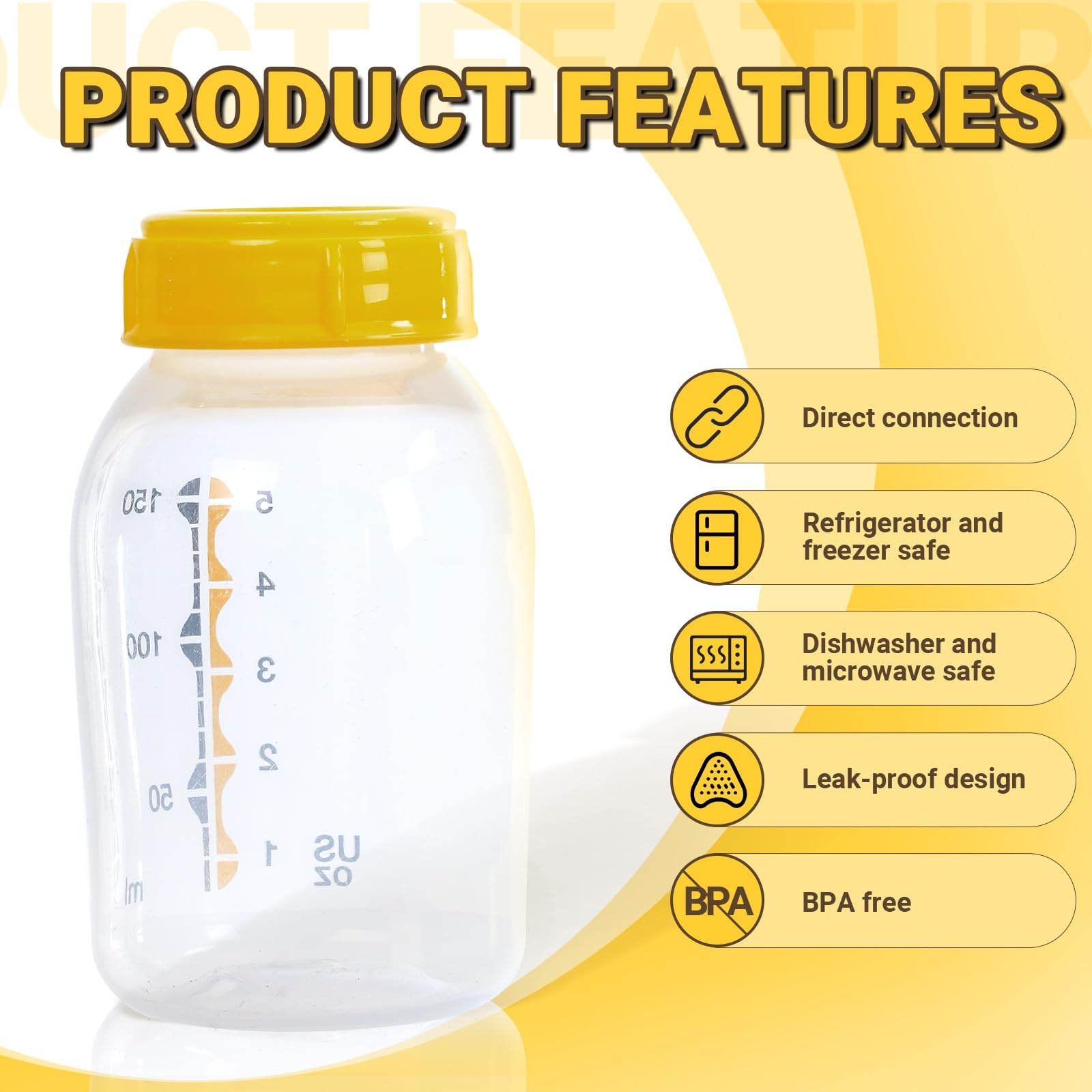 MaiTianna replacement collar rings for Medela 8oz bottles help prevent leaks during feeding.