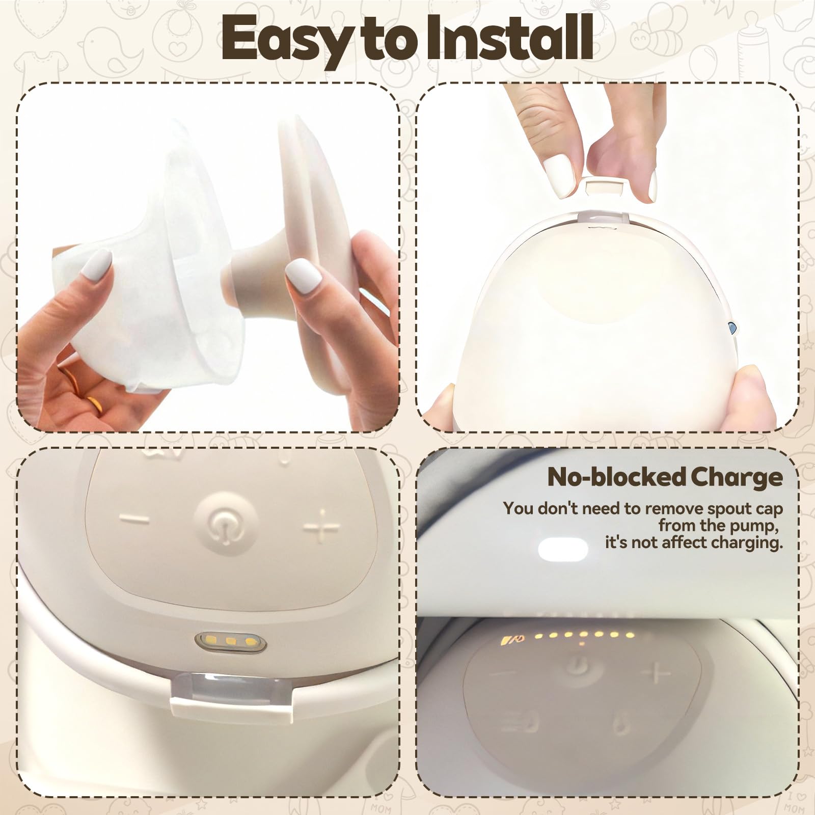 MaiTianna silicone seal gasket is BPA-free and skin-friendly for comfortable pumping.